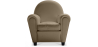 Buy  Armchair with Armrests - Upholstered in Faux Leather - Club Taupe 54286 - in the UK