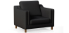 Buy Armchair with Armrests - Upholstered in Leather - Mattathais Black 15447 - in the UK