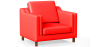 Buy Armchair with Armrests - Upholstered in Leather - Mattathais Red 15447 with a guarantee
