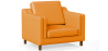 Buy Armchair with Armrests - Upholstered in Leather - Mattathais Orange 15447 - in the UK