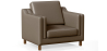 Buy Armchair with Armrests - Upholstered in Leather - Mattathais Taupe 15447 in the United Kingdom