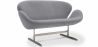 Buy Curved 2 Seater Sofa - Fabric Upholstered - Svin Light grey 13911 in the United Kingdom