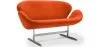 Curved 2 Seater Sofa - Fabric Upholstered - Svin image 9