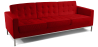 Buy Polyurethane Leather Upholstered Sofa - 3 Seater - Konel Red 13246 home delivery