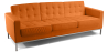 Buy Polyurethane Leather Upholstered Sofa - 3 Seater - Konel Orange 13246 - prices