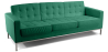 Buy Polyurethane Leather Upholstered Sofa - 3 Seater - Konel Turquoise 13246 at Privatefloor