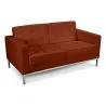 Buy Design Sofa -  (2 seats) - Faux Leather Brown 13242