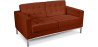 Buy Polyurethane Leather Upholstered Sofa - 2 Seater - Konel Brown 13242 in the United Kingdom