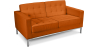 Buy Polyurethane Leather Upholstered Sofa - 2 Seater - Konel Orange 13242 - in the UK