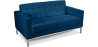 Buy Polyurethane Leather Upholstered Sofa - 2 Seater - Konel Dark blue 13242 in the United Kingdom