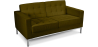 Buy Polyurethane Leather Upholstered Sofa - 2 Seater - Konel Olive 13242 in the United Kingdom
