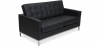Buy Leather Upholstered Sofa - 2 Seater - Konel Black 13243 - in the UK