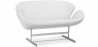 Buy Curved Sofa - Polyurethane Leather Upholstered - 2 Seater - Svin White 13912 - prices