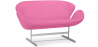 Buy Curved Sofa - Polyurethane Leather Upholstered - 2 Seater - Svin Pink 13912 home delivery