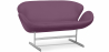 Buy Curved Sofa - Polyurethane Leather Upholstered - 2 Seater - Svin Mauve 13912 with a guarantee