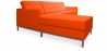 Buy Chaise longue design - Leather upholstery - Nova Orange 15186 - in the UK
