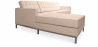 Buy Chaise longue design - Leather upholstery - Nova Ivory 15186 at Privatefloor