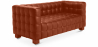 Buy Polyurethane Leather Upholstered Sofa - 2 Seater - Nubus Brown 13252 at Privatefloor