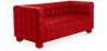 Buy Polyurethane Leather Upholstered Sofa - 2 Seater - Nubus Red 13252 in the United Kingdom
