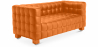 Buy Polyurethane Leather Upholstered Sofa - 2 Seater - Nubus Orange 13252 home delivery