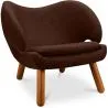 Buy Pelitane Scandinavian Design Armchair  - Fabric Brown 16506
