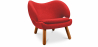 Buy Fabric Upholstered Armchair - Scandinavian Design - Pelitano Red 16506 in the United Kingdom