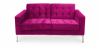 Buy Fabric Upholstered Sofa - 2 Seater - Konel Fuchsia 13241 with a guarantee