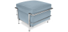 Buy  Square Footrest - Upholstered in Faux Leather - Kart Pastel blue 13418 in the United Kingdom