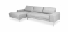 Buy Chaise longue with 5 seats - Upholstered in fabric - Yemy Light grey 26731 in the United Kingdom