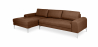 Buy Chaise longue with 5 seats - Upholstered in fabric - Yemy Brown chocolate 26731 - in the UK