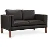 Buy Design Sofa Mordecai (2 seats)  - Premium Leather Black 13922