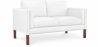 Buy Leather Upholstered Sofa - 2 Seater - Mordecai White 13922 in the United Kingdom