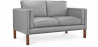 Buy Leather Upholstered Sofa - 2 Seater - Mordecai Grey 13922 with a guarantee
