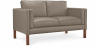 Buy Leather Upholstered Sofa - 2 Seater - Mordecai Taupe 13922 at Privatefloor