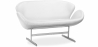 Buy Curved Sofa - Leather Upholstered - 2 Seater - Svin White 13913 - prices