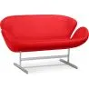 Buy Design Sofa - Svin  Sofa (2 seats) - Premium Leather Red 13913