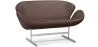 Curved Sofa - Leather Upholstered - 2 Seater - Svin image 9