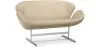 Curved Sofa - Leather Upholstered - 2 Seater - Svin image 9