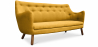 Buy Linen Upholstered Sofa - Scandinavian Style - 3 Seater - Poetes Yellow 54722 at Privatefloor