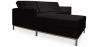 Buy Chaise longue design - Upholstered in Polipiel - Nova Black 15184 - in the UK