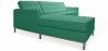 Buy Chaise longue design - Upholstered in Polipiel - Nova Turquoise 15184 - in the UK