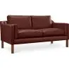 Buy Scandinavian design Design Sofa Chaggai (2 seats)  - Faux Leather Brown 13915
