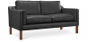 Buy Polyurethane Leather Upholstered Sofa - 2 Seater - Chaggai Dark grey 13915 at Privatefloor