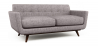 Buy 2 Seater Sofa - Scandinavian Style - Linen Upholstered - Milton Grey 55628 in the United Kingdom