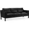 Buy Design Sofa Menache (3 seats)  - Premium Leather Black 13928