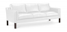 Buy Leather Upholstered Sofa - 3 Seater - Menache White 13928 - prices