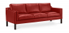 Buy Leather Upholstered Sofa - 3 Seater - Menache Cognac 13928 in the United Kingdom