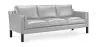 Leather Upholstered Sofa - 3 Seater - Menache image 9