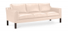 Buy Leather Upholstered Sofa - 3 Seater - Menache Ivory 13928 at Privatefloor