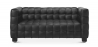 Buy Leather Upholstered Sofa - 2 Seater - Nubus Black 13253 - in the UK